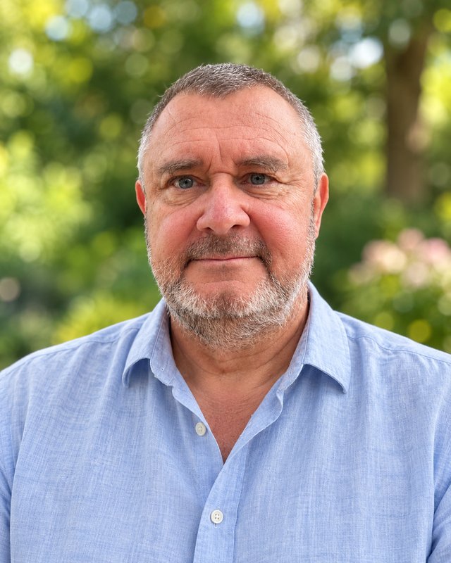 Jürgen Büschges im Garten